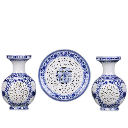 porcelain for Jahrriesnge hollow vase set 3 pcs cna0908 porcelain Jahrriesnge for hollow vase set 3 pcs cna0908