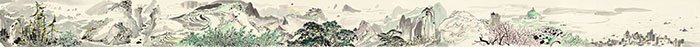 Landscape for JAHRRIESNGE Long scroll landscape painting lpf09114 Landscape JAHRRIESNGE for Long scroll landscape painting lpf09114