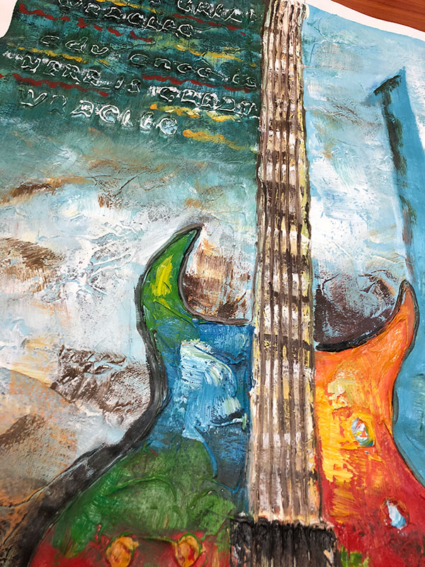 Oil Painting for JAHRRIESNGE guitar-lpg0005 Oil Painting JAHRRIESNGE for guitar-lpg0005