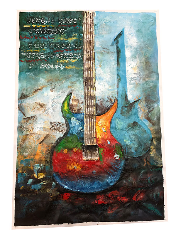 Oil Painting for JAHRRIESNGE guitar-lpg0010 Oil Painting JAHRRIESNGE for guitar-lpg0010
