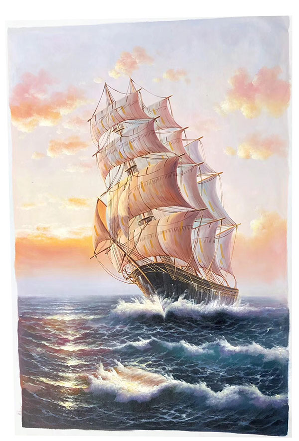 Oil Painting for JAHRRIESNGE sailboat-lpg0178 Oil Painting JAHRRIESNGE for sailboat-lpg0178
