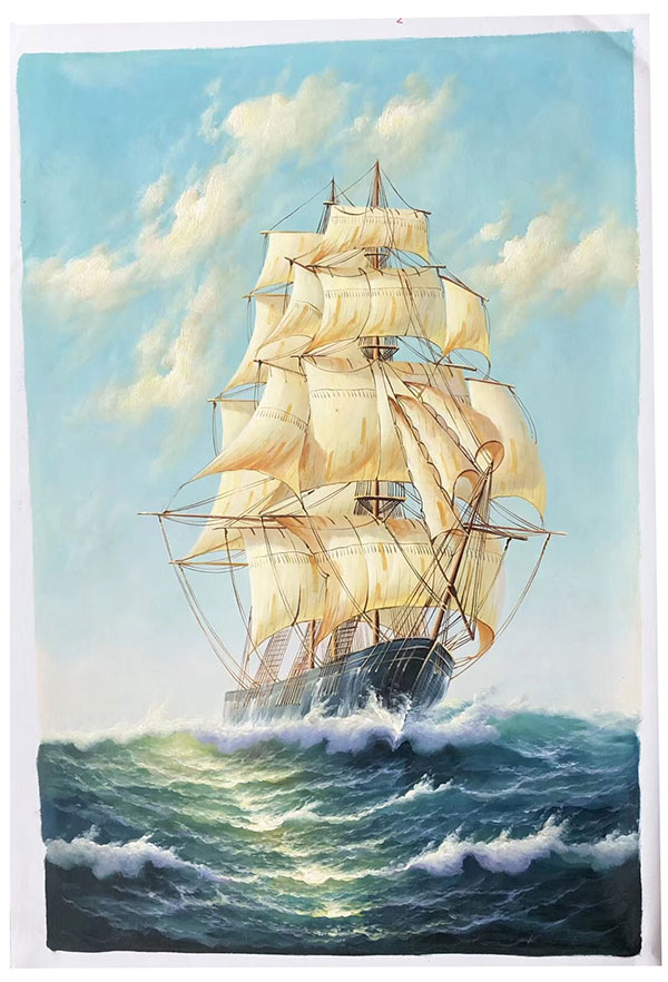 Oil Painting for JAHRRIESNGE sailboat-lpg0257 Oil Painting JAHRRIESNGE for sailboat-lpg0257