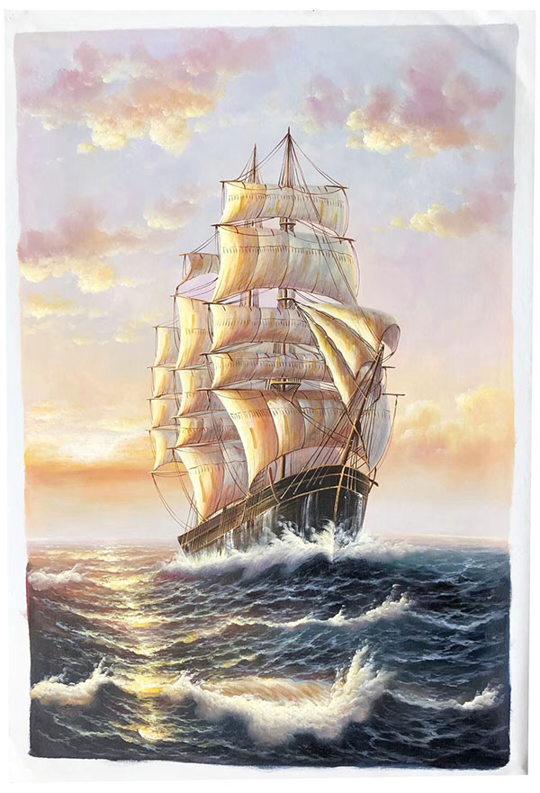 Oil Painting for JAHRRIESNGE sailboat-lpg0258 Oil Painting JAHRRIESNGE for sailboat-lpg0258