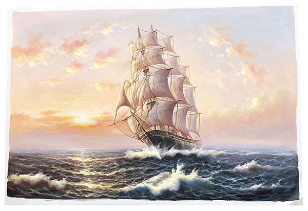 Oil Painting for JAHRRIESNGE sailboat-lpg0261 Oil Painting JAHRRIESNGE for sailboat-lpg0261