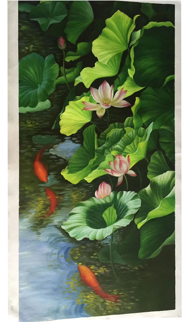 Oil Painting for JAHRRIESNGE lotus-lpg0375 Oil Painting JAHRRIESNGE for lotus-lpg0375