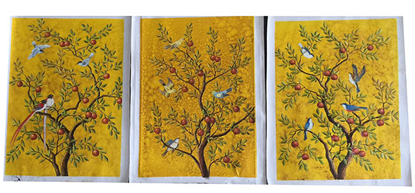 Oil Painting for JAHRRIESNGE birds-in-golden-tree-lpg0385 Oil Painting JAHRRIESNGE for birds-in-golden-tree-lpg0385