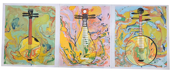 Oil Painting for JAHRRIESNGE guitar-lpg0420 Oil Painting JAHRRIESNGE for guitar-lpg0420