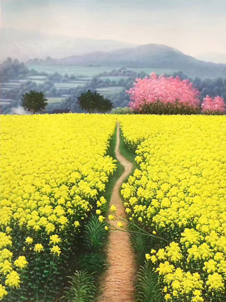 Landscape for JAHRRIESNGE yellow-flower-and-village-lpg0769 Landscape JAHRRIESNGE for yellow-flower-and-village-lpg0769